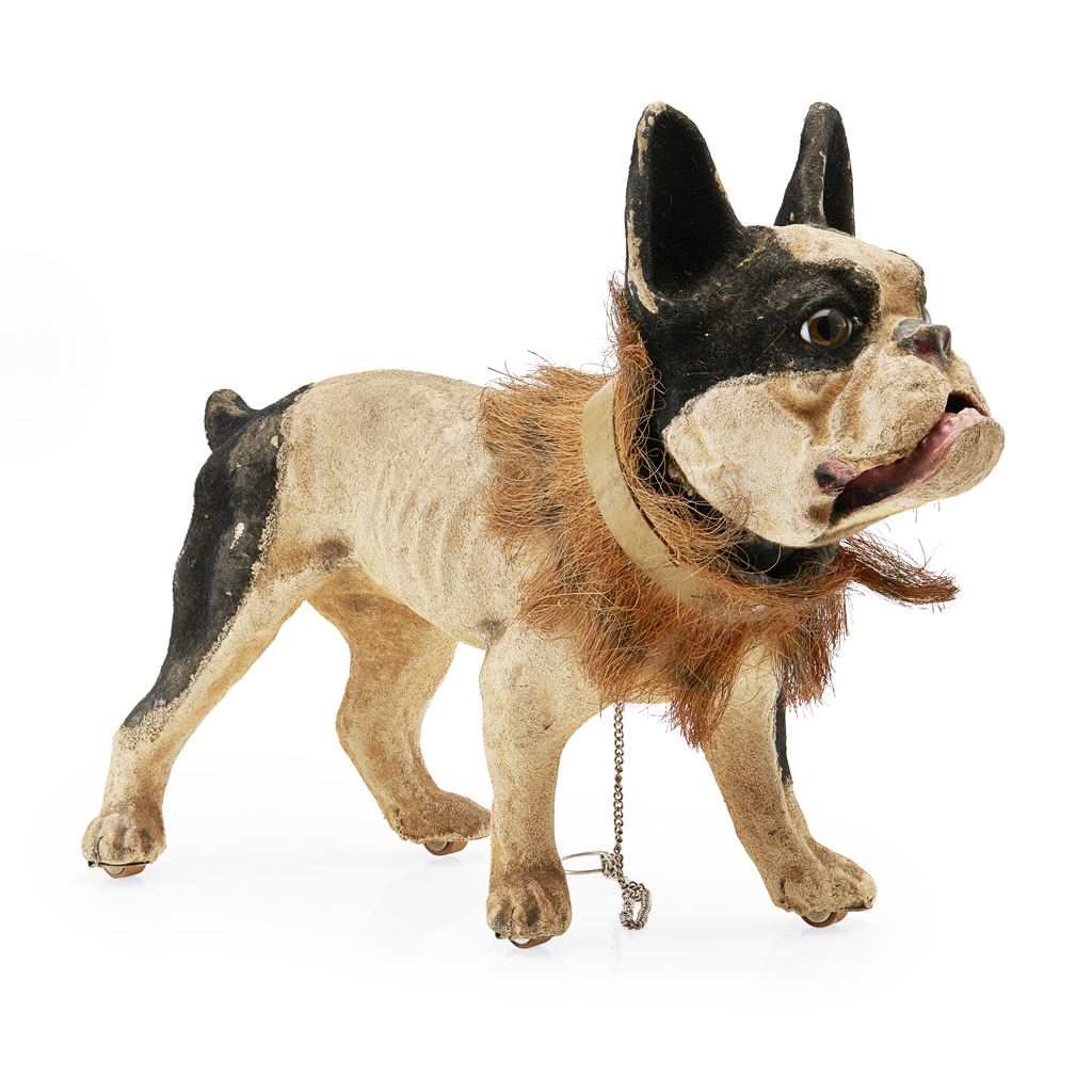 Appraisal: BARKING' FRENCH BULLDOG AUTOMATON BY ROULLET DECAMPS EARLY TH CENTURY