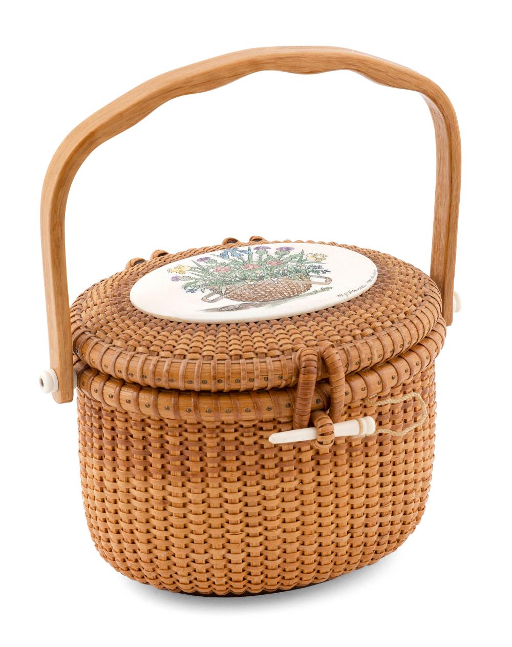 Appraisal: GERALD BROWN NANTUCKET BASKET PURSE NANTUCKET MASSACHUSETTS CIRCA HEIGHT WIDTH