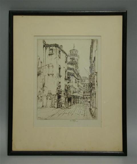 Appraisal: ERNEST DAVID ROTH AMERICAN - A VENETIAN STREET SCENE Etching