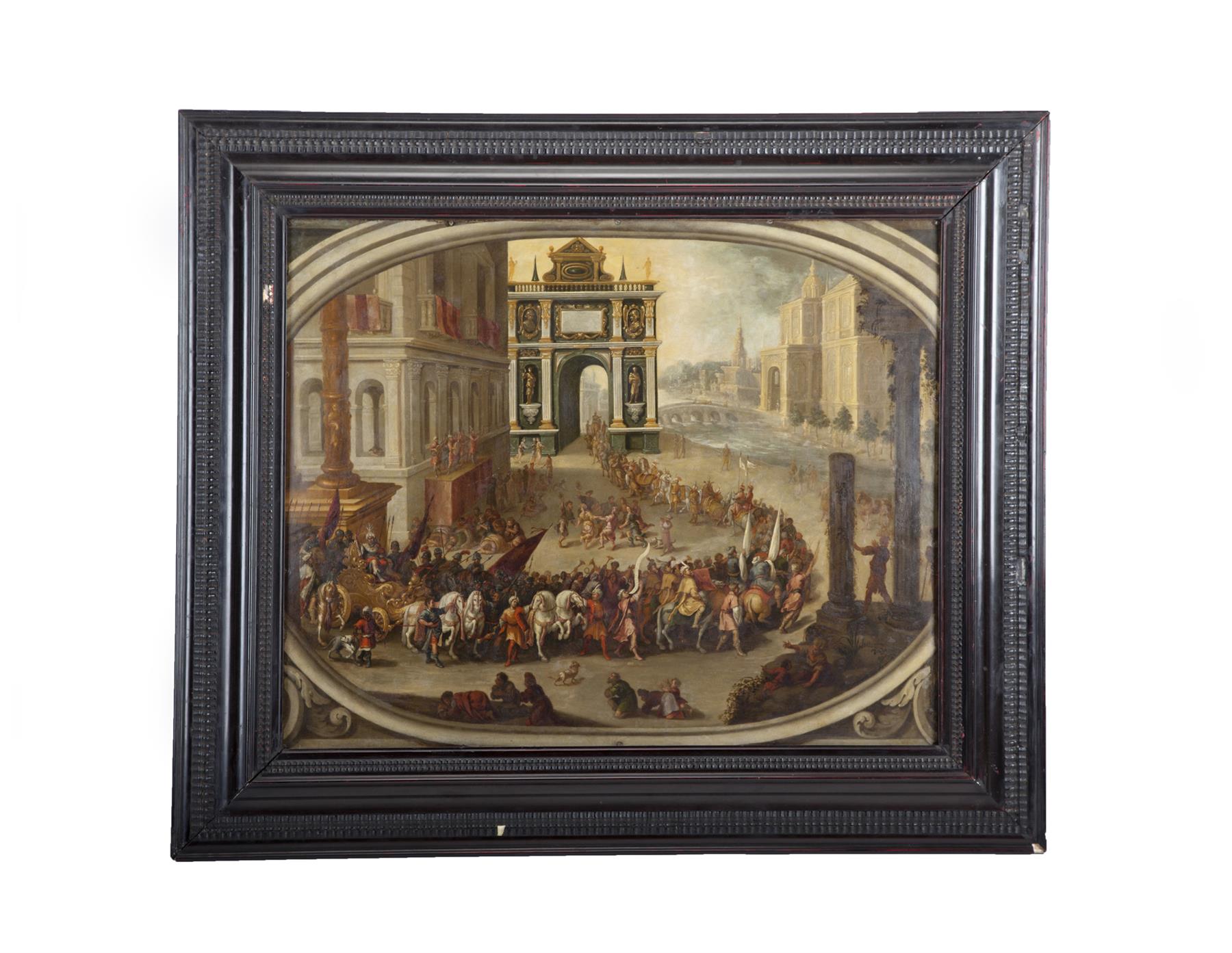 Appraisal: ROMAN TRIUMPH OR PROCESSIONAL EUROPEAN SCHOOL TH- TH CENTURY Oil