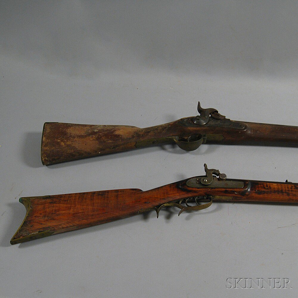 Appraisal: Two Long Guns one stamped DANZIG to lockplate to buttplate