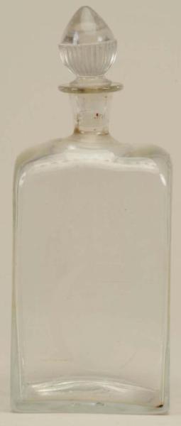 Appraisal: Hand-Blown Glass Bottle Description th th Century Engraved design with