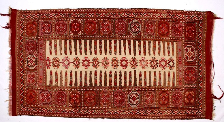 Appraisal: Persian Gabbeh Rug w Fully Fringed Field For auction in