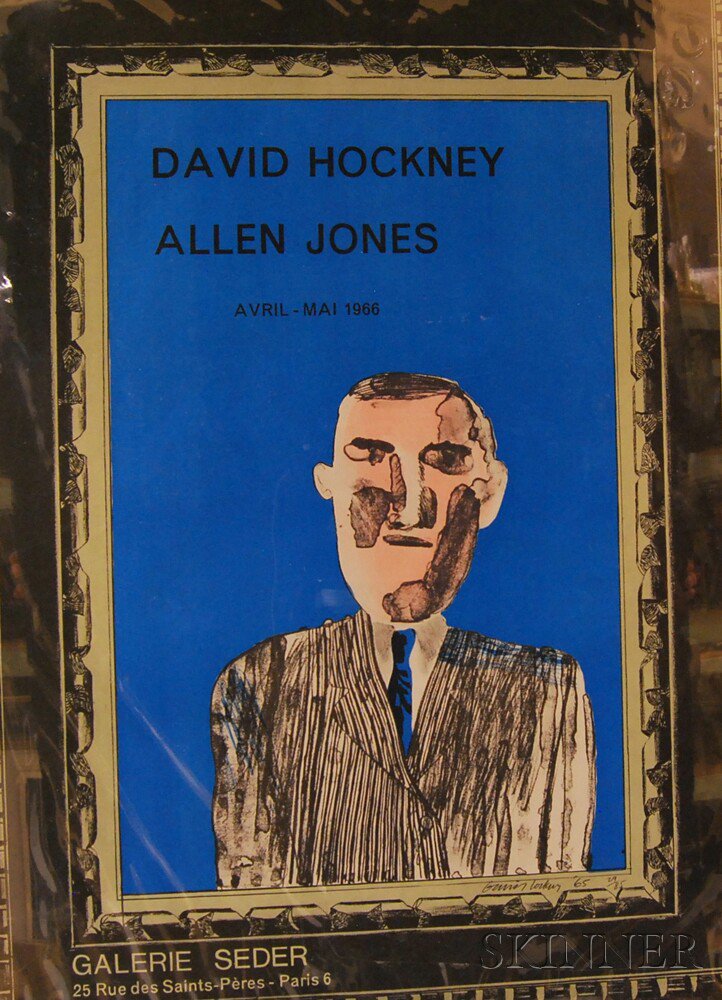 Appraisal: After David Hockney British b Galerie Seder Exhibition Poster David