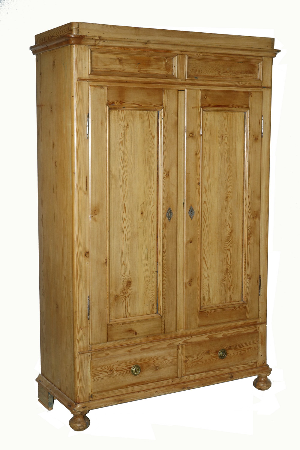 Appraisal: SCRUBBED PINE CUPBOARD Scrubbed pine cupboard with two recessed panel