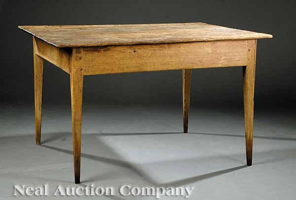 Appraisal: A Louisiana Cypress Dining Table early th c overhanging plank