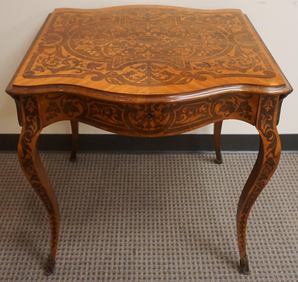 Appraisal: Dutch Rococo Style Marquetry Rosewood Drop Leaf Table x x