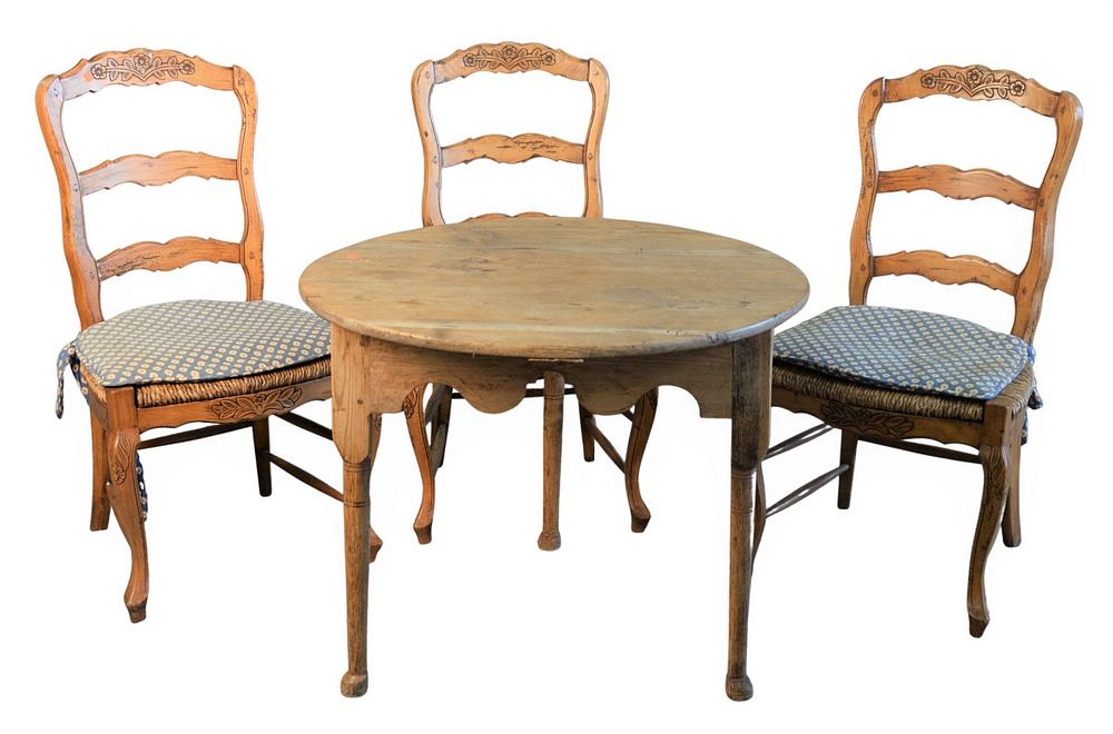 Appraisal: Four Piece French Set to include a round table and