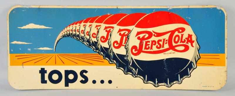 Appraisal: Aluminum Pepsi-Cola Sign Description s Numerous smaller paint chips and