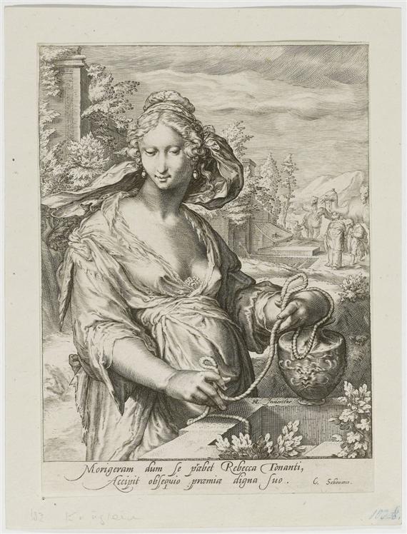 Appraisal: Circle of MATHAM JACOB Haarlem After Hendrik Goltzius Rebecca at