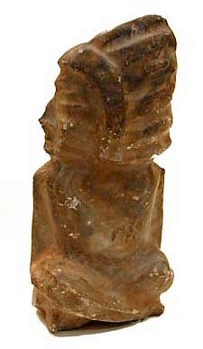 Appraisal: Early Carved Indian Chief Stone Sculpture Early Carved Indian Chief