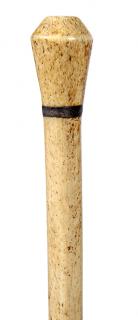 Appraisal: Nautical Whalebone Cane- Ca - A whalebone handle baleen spacer