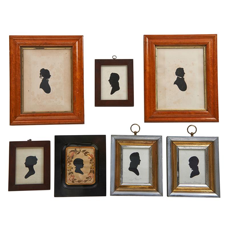 Appraisal: AMERICAN PORTRAIT SILHOUETTES Condition Report