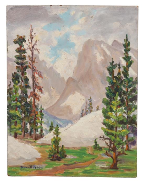 Appraisal: Sale Lot Irene D Fowler American - Mountain Valley Landscape