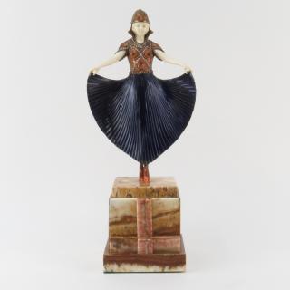 Appraisal: After Demetre Chiparus Romanian - Modern Bronze and Ivory Figure