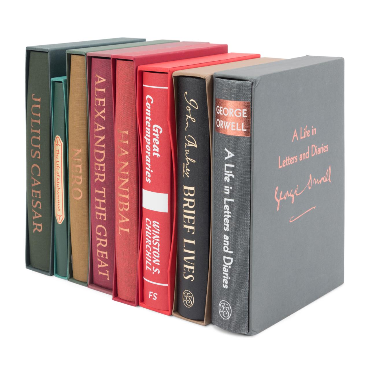 Appraisal: EIGHT FOLIO SOCIETY BOOKS ON HISTORICAL FIGURES Collection of eight