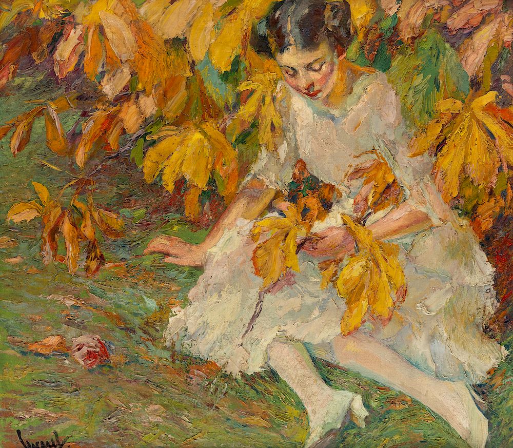 Appraisal: EDWARD CUCUEL AMERICAN - EDWARD CUCUEL AMERICAN - In Autumn