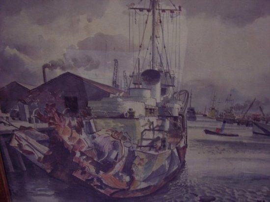 Appraisal: Roland Vivian Pitchforth Torpedoed Frigatesigned and dated ' watercolour cm