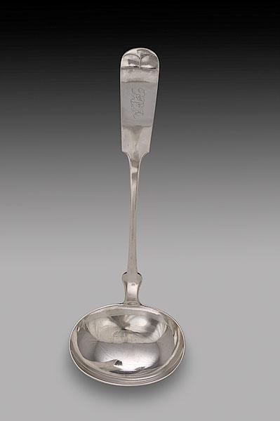 Appraisal: COIN SILVER PUNCH LADLE BY A J LESLIE American ca