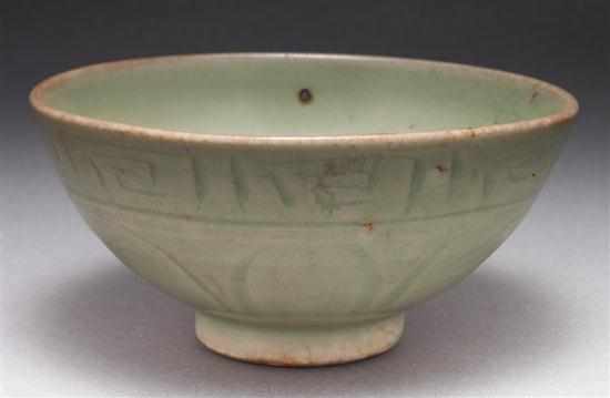 Appraisal: Chinese celadon glaze stoneware bowl th th century with interior