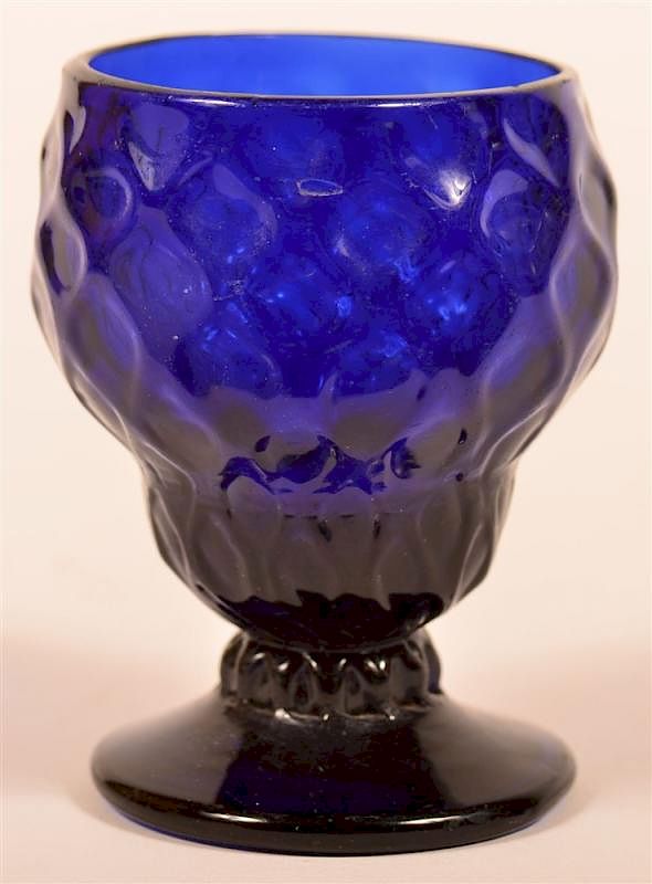 Appraisal: Steigel Type Cobalt Blue Blown Glass Master Salt Steigel Type