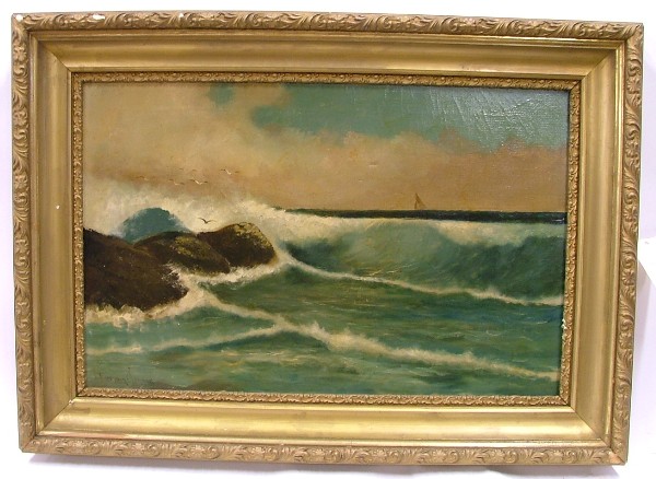 Appraisal: BENJAMIN CORBEN OIL ON CANVAS American th th century Seascape