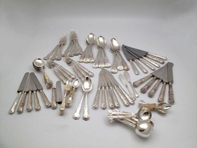 Appraisal: A collection of matched King's pattern flatware various dates and