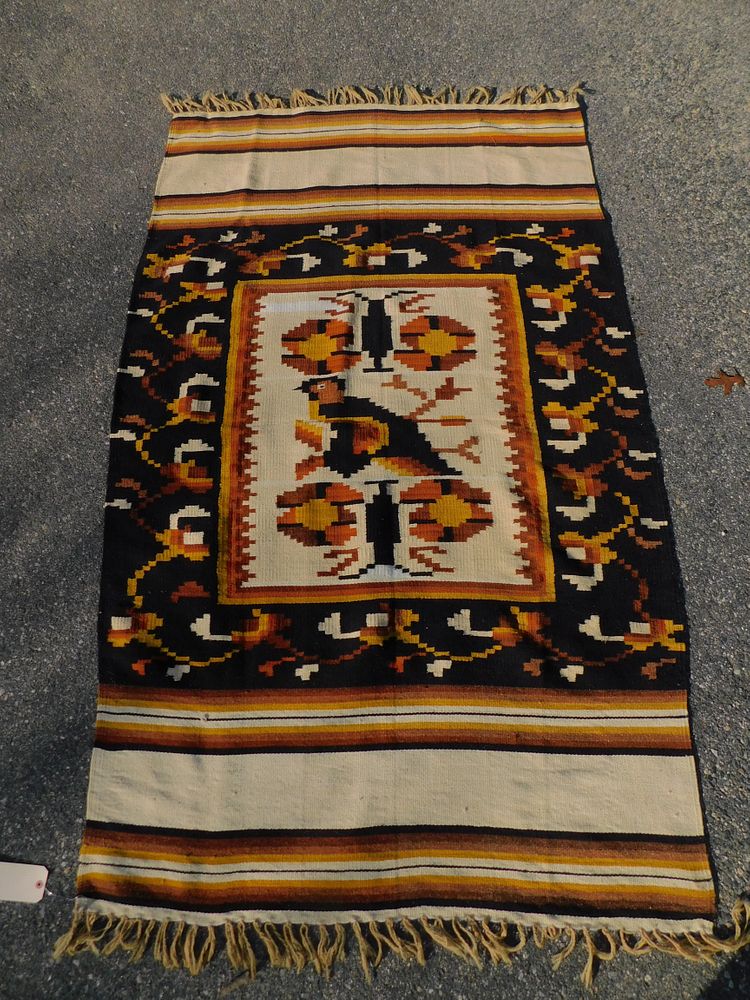 Appraisal: NATIVE AMERICAN BLANKET Old Native American blanket in yellow black