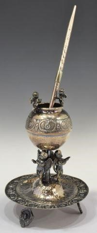 Appraisal: Spanish Colonial style silver content unknown yerba mate cup and