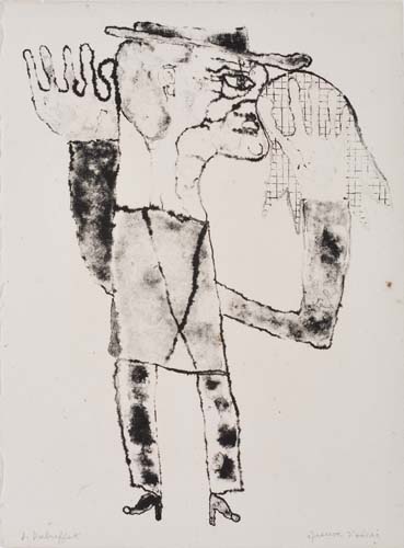 Appraisal: JEAN DUBUFFET Moucheur Lithograph on Auvergne la main paper x