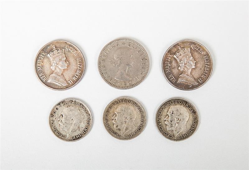 Appraisal: Great Britain Miscellaneous Group of Six Silver Coins and Medals