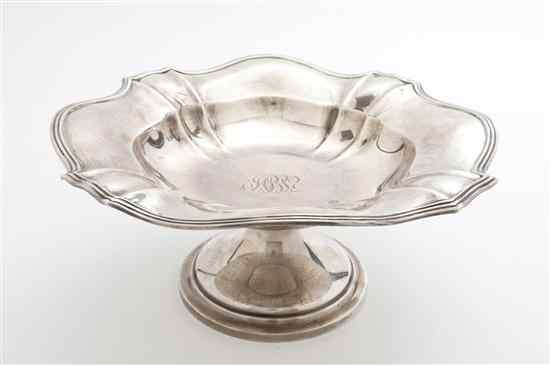 Appraisal: An American Sterling Silver Compote Gorham having a shaped bowl