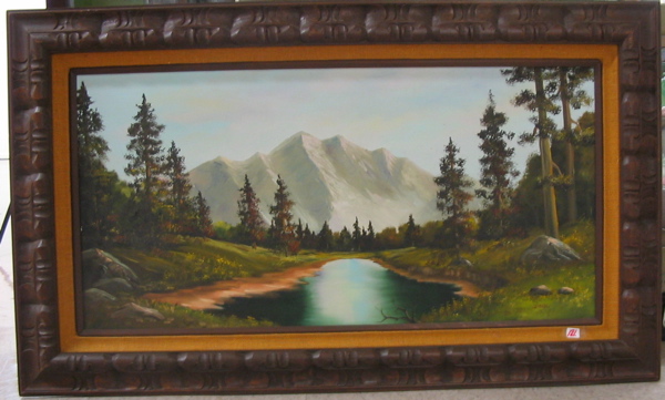 Appraisal: MRS S RIBMAN California active 's Oil on canvas Mountain