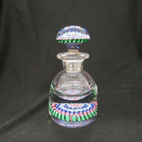 Appraisal: Early Paperweight Glass Perfume Bottle millefiori cane work in base