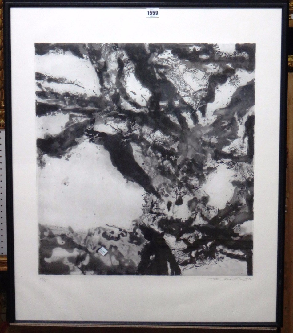 Appraisal: Zao Wou-Ki - Untitled etching and aquatint signed numbered and