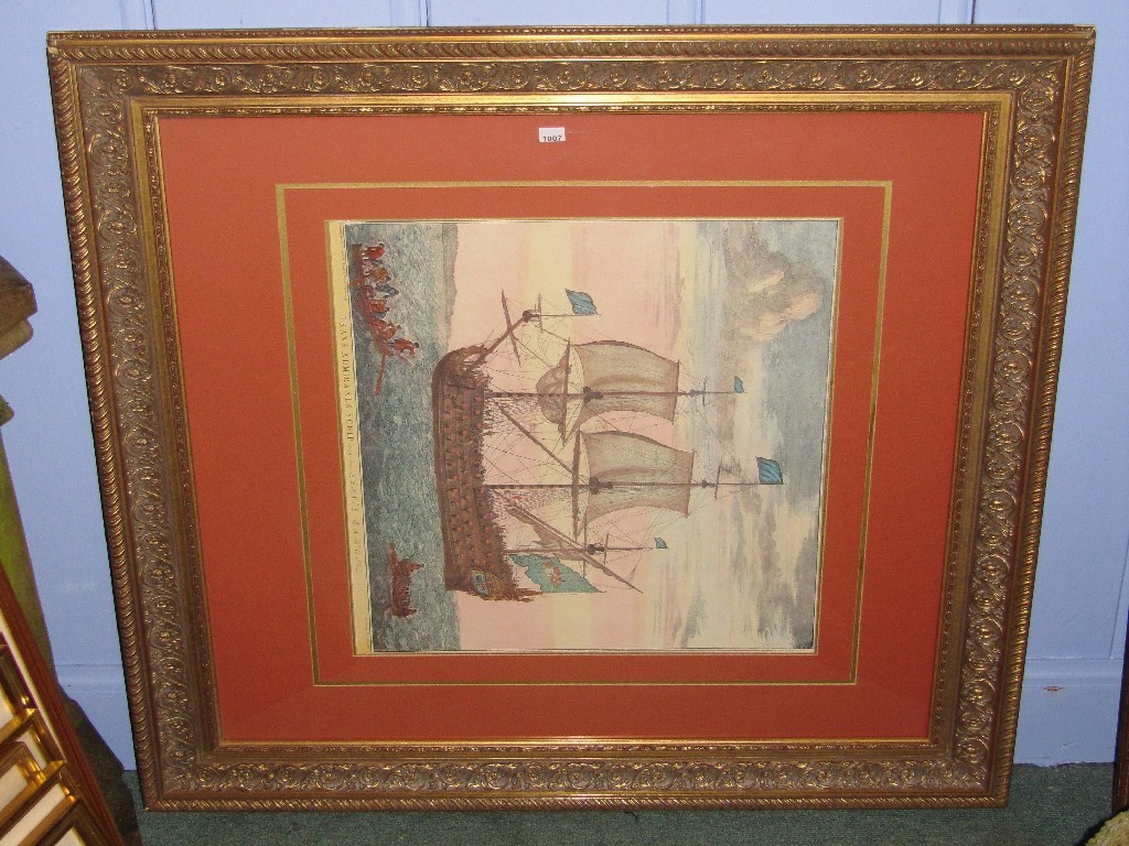 Appraisal: Gilt framed print of 'The Frans Admiraal Schip'