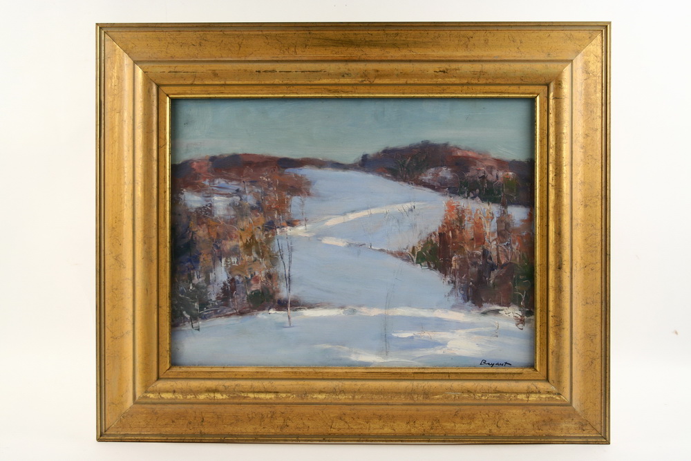 Appraisal: WILLIAM BRYANT ME - Zig-Zag Light on a Snowy Maine