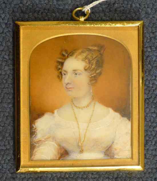 Appraisal: P G Dodd fl - oil on ivory Miniature of