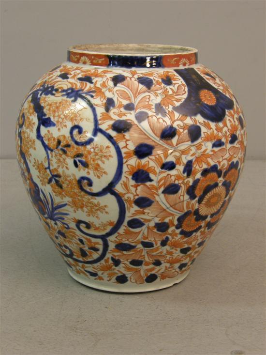 Appraisal: th century Imari patterned jar lacking cover h in