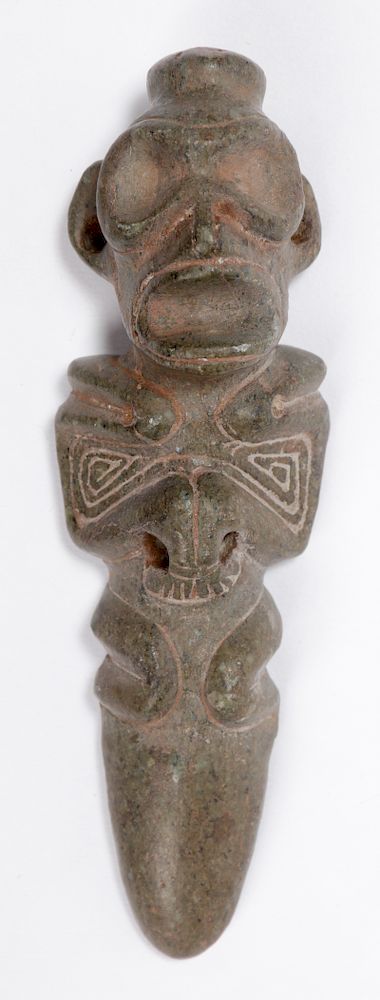 Appraisal: Taino Anthropic Full Figure Vomit Stick or Dagger - CE