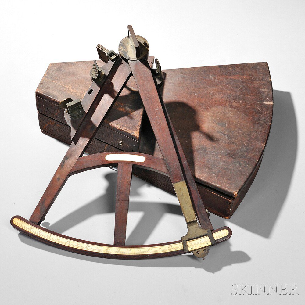 Appraisal: -inch Mahogany Octant early th century with bone scale calibrated