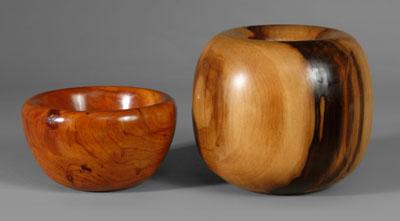 Appraisal: Two Ed Moulthrop bowls self-taught wood artist Georgia - one