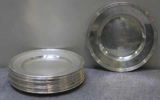 Appraisal: STERLING Sterling Silver Bread Plates Total approx weight is troy