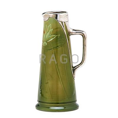 Appraisal: K SHIRAYAMADANI ROOKWOOD Sea Green pitcher Condition Report