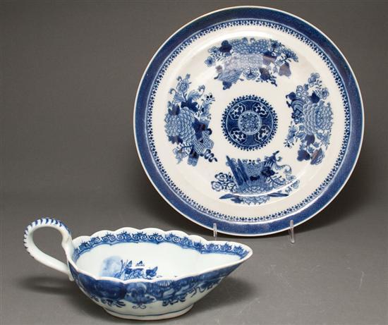 Appraisal: Chinese Export porcelain dinner plate in the Blue Fitzhugh pattern