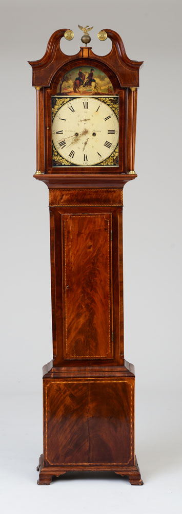 Appraisal: GEORGE III INLAID MAHOGANY LONGCASE CLOCK COLIN CROLL OF PERTH