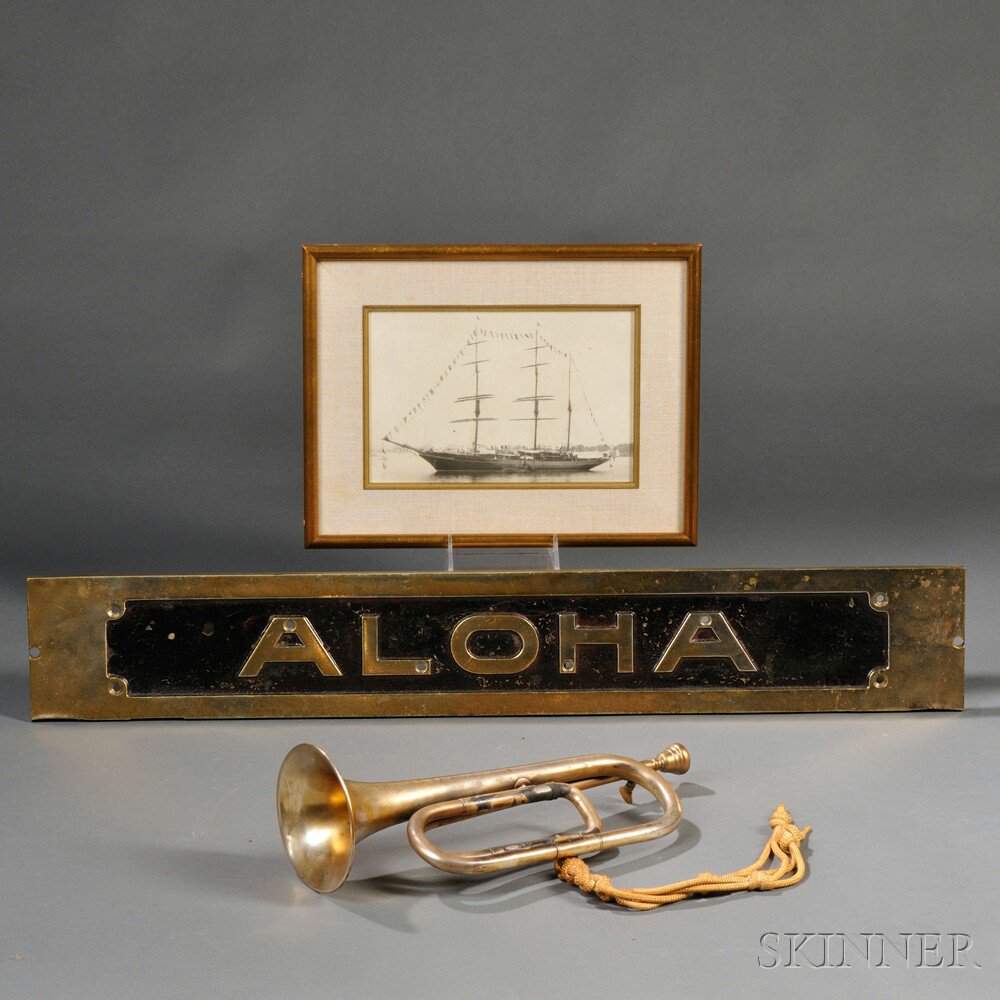 Appraisal: Three New York Yacht Club Flagship Aloha-related Items early th