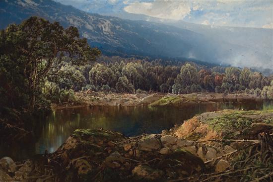 Appraisal: WILLIAM LOUIS SONNTAG American - Morning in the Adirondacks oil