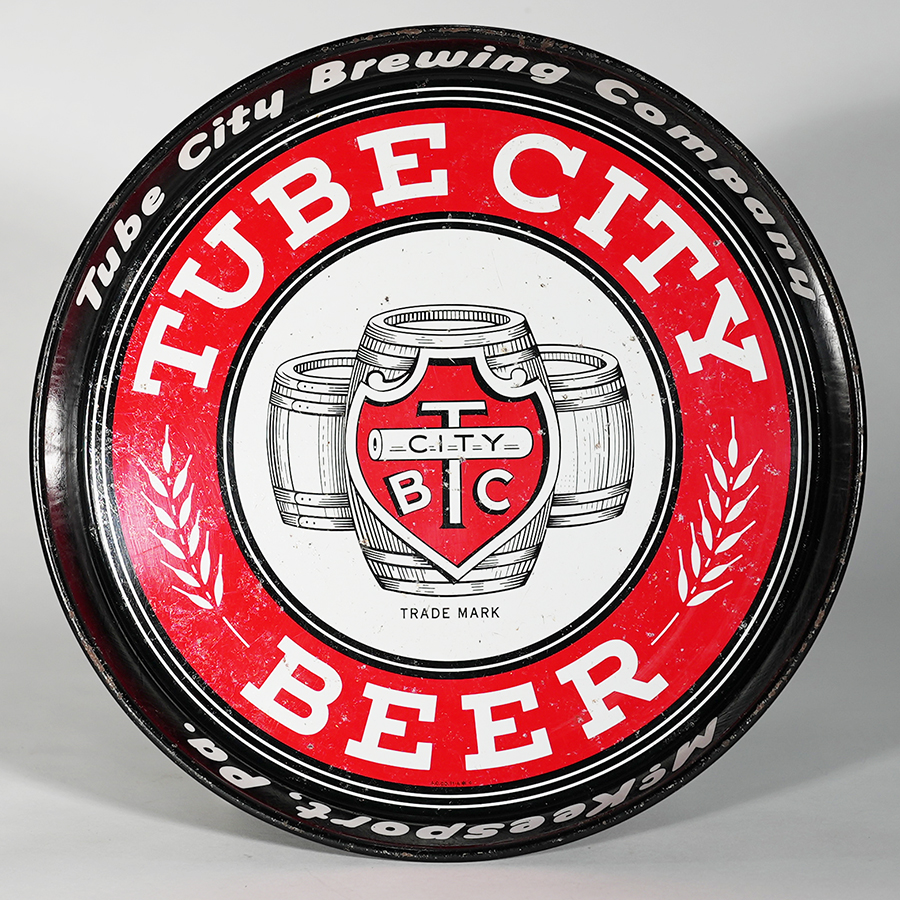 Appraisal: Tube City Beer Advertising TrayReference n aBrewery Tube City Brewing