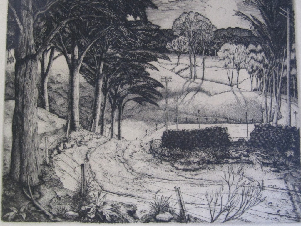 Appraisal: IAN FLEMING RSW RSA - Etching of a country road